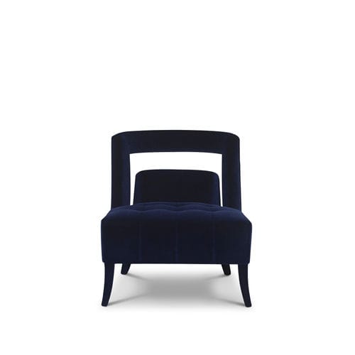 Chauffeuse classique - NAJ - Maison Valentina - en velours / bleue / beige