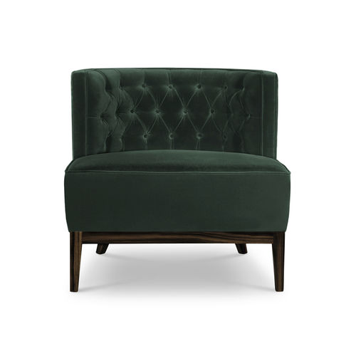 Chauffeuse contemporaine - BOURBON - Maison Valentina - en velours / en cuir / en placage de bois