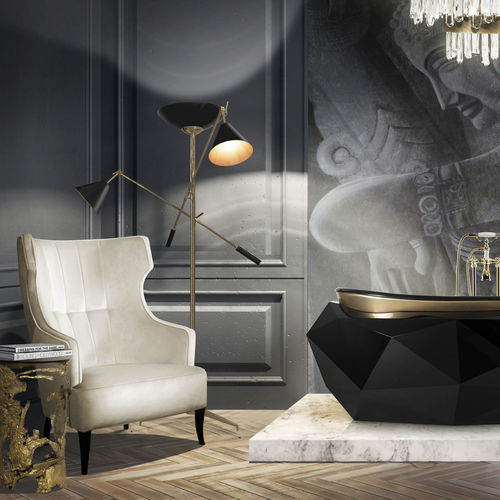 Fauteuil classique - IGUAZU - Maison Valentina - en velours / en coton / à oreilles