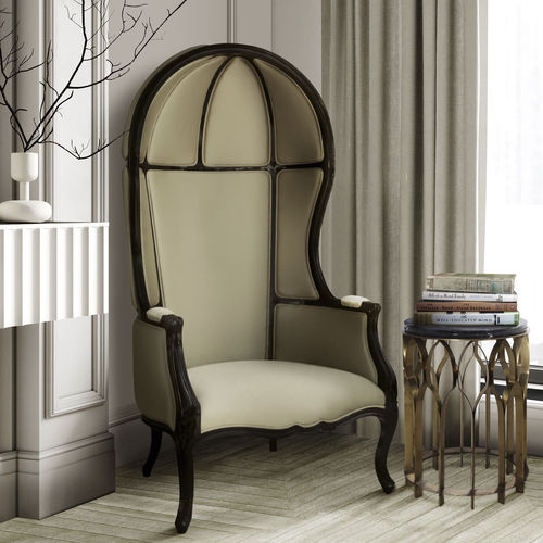 Fauteuil de style - NAMIB - Maison Valentina - en coton / en bois laqué / à dossier haut