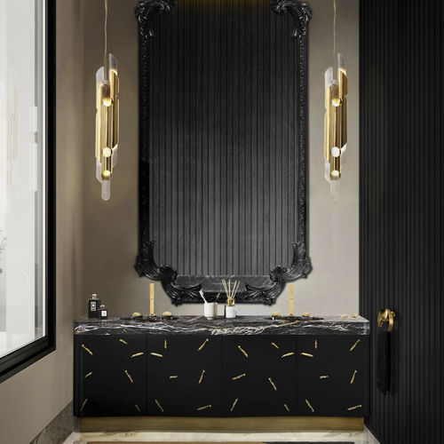 Meuble vasque double - BARAKA - Maison Valentina - à poser / en marbre / contemporain