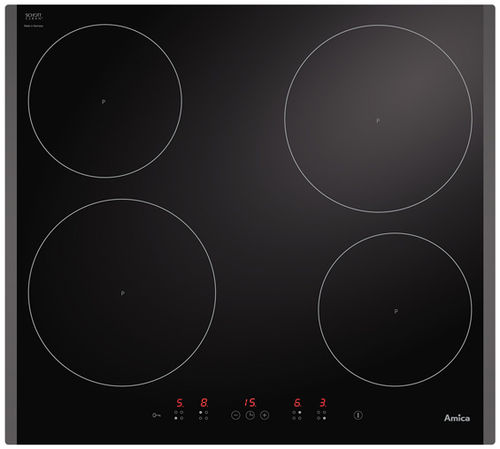 Table de cuisson à induction - IN6540ITB - Amica - 4 foyers / encastrable / avec commandes tactiles