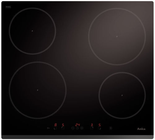 Table de cuisson à induction - PI6540TK - Amica - 4 foyers / encastrable / avec commandes tactiles