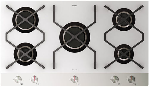 Table de cuisson vitrocéramique - IN9610GCW - Amica - à gaz / 5 foyers / encastrable