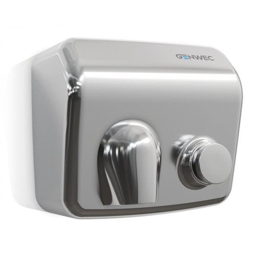 Sèche-mains bouton poussoir - GW01 26 04 02 - genwec - manuel / mural / en acier inoxydable