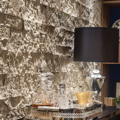 Revêtement mural pour intérieur - ECOBRICK STONE - Castelatto - pour l'extérieur / en pierre / texturé