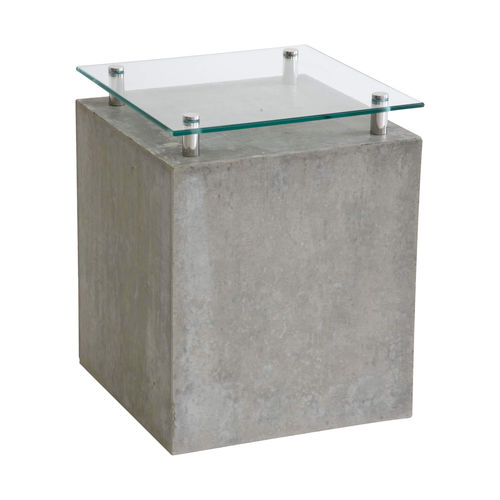 Table contemporaine - COLEÇÃO ESSENZIALE - Castelatto - en verre / avec piètement en béton / rectangulaire