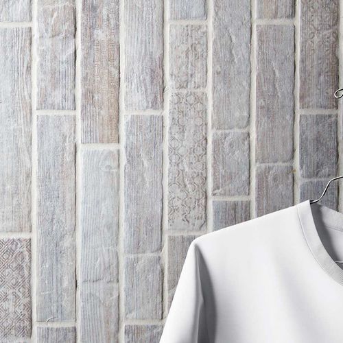 Carrelage en porcelaine - Briques Wood - WOW Design EU - d'intérieur / mural / aspect brique