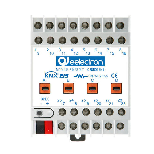 Module d'interface à entrées binaires - IO88B02KNX-C - Eelectron - à sorties binaires / sur rail DIN / KNX