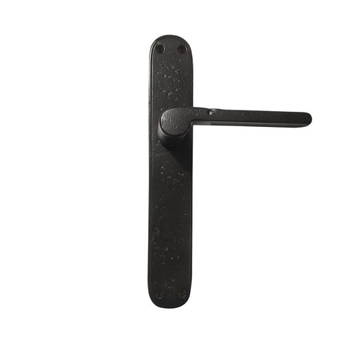 Poignée pour porte - PH1928 /P40  - Dauby - en fer vieilli / en métal brut / en bronze blanc