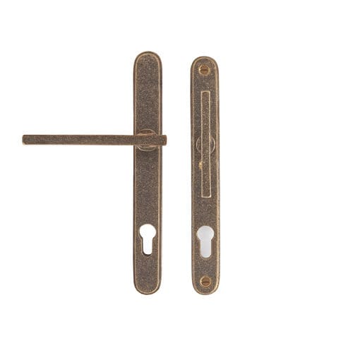 Poignée pour porte - PH2017 + PH2017″T” - Dauby - en fer vieilli / en métal brut / en bronze brut