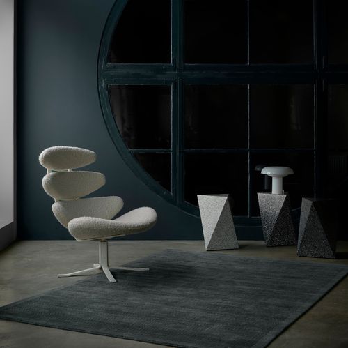 Tapis contemporain - ASTER - Fabula living - uni / en coton / en laine de Nouvelle Zélande