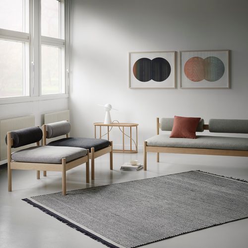 Tapis contemporain - NJORD - Fabula living - à rayures / en laine de Nouvelle Zélande / en lin