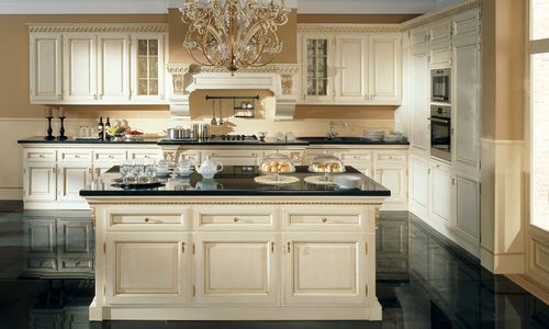 Cuisine classique - TURANDOT - Casta Diva Interiors - en bois / avec îlot / avec poignée