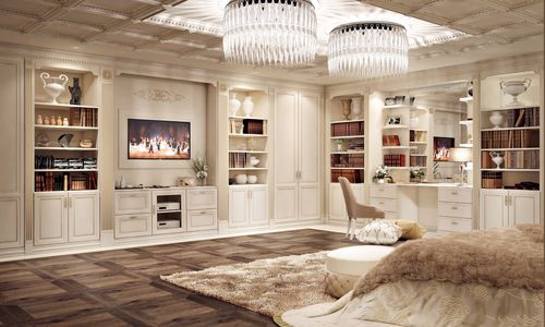 Ensemble TV mural classique - CAPRICCIO - Casta Diva Interiors - en bois / en bois laqué