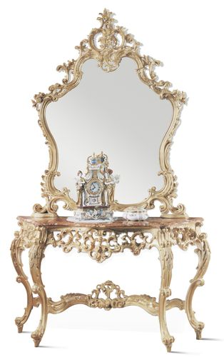 Console nouveau baroque - ART. 04 - Casta Diva Interiors - en bois / avec miroir / résidentielle