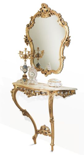 Console nouveau baroque - ART. 07 - Casta Diva Interiors - en bois / avec miroir / résidentielle