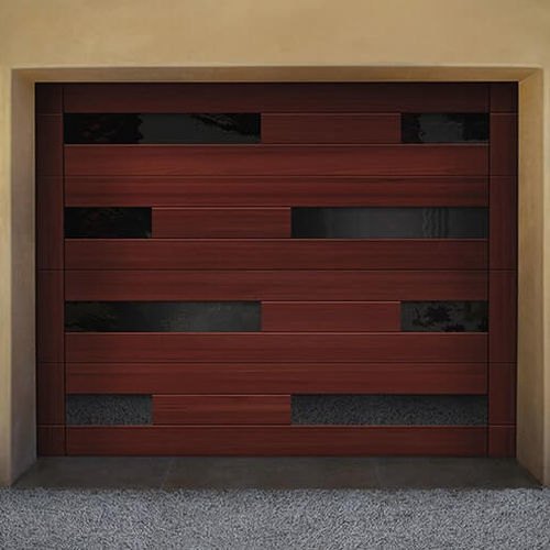 Porte de garage en bois - RESERVE® MODERN - Copy door - sectionnelle / en verre trempé / en polystyrène