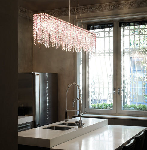 Lustre contemporain - ARIEL - Lolli e Memmoli - en cristal / halogène / fait main