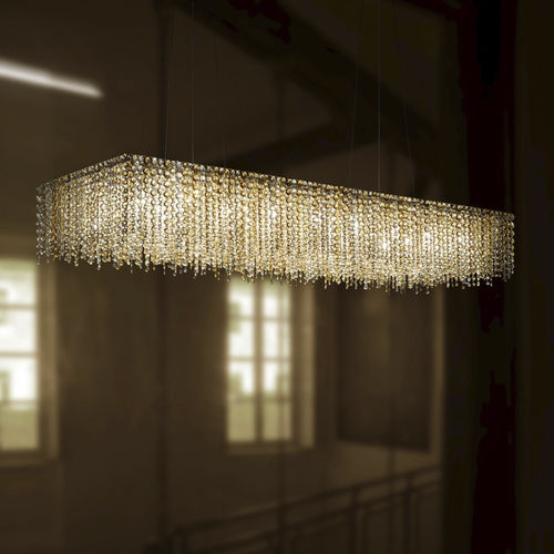 Lustre design original - V-REC - Lolli e Memmoli - en cristal / halogène / fait main