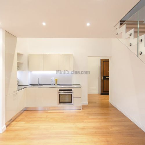 Cuisine contemporaine - CUCINA SU MISURA - MiniCucine.com - en bois laqué / en L / avec poignée