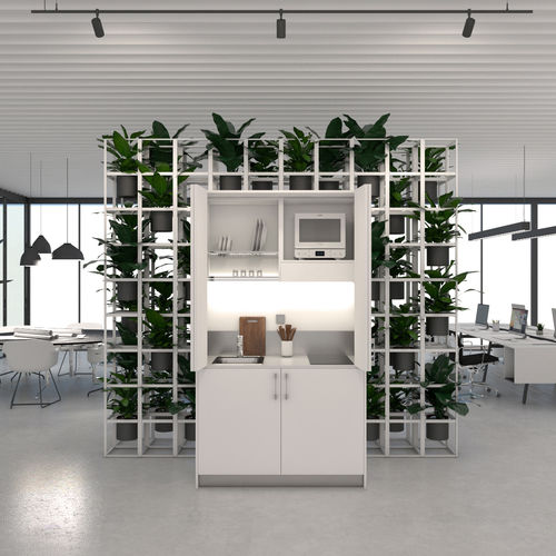 Kitchenette cachée - MINICOMPACT : 124 - MiniCucine.com - compacte / en mélaminé / avec électroménager intégré