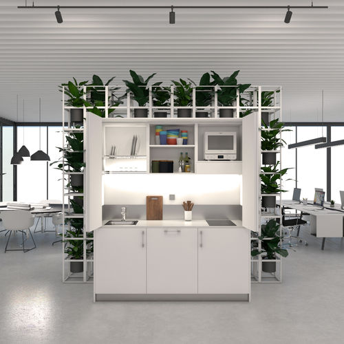 Kitchenette cachée - MINICOMPACT : 184 - MiniCucine.com - compacte / en mélaminé / avec électroménager intégré