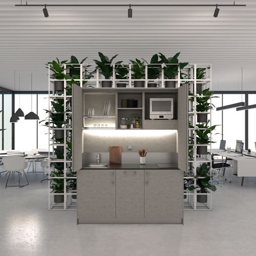 Kitchenette cachée - MINICOMPACT : 169 - MiniCucine.com - compacte / en mélaminé / avec électroménager intégré