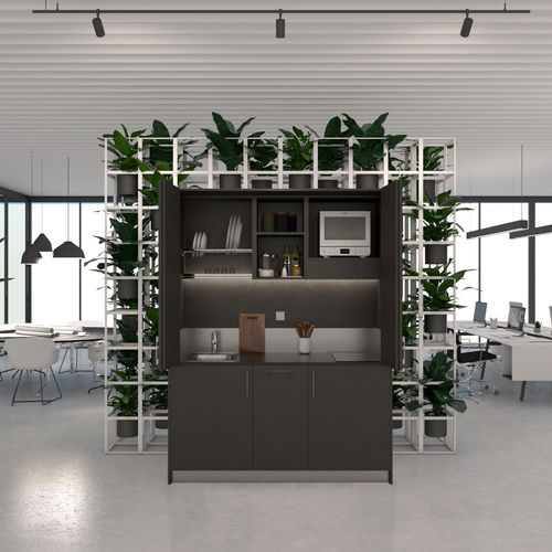 Kitchenette cachée - MINICOMPACT : 164 - MiniCucine.com - compacte / en mélaminé / avec électroménager intégré