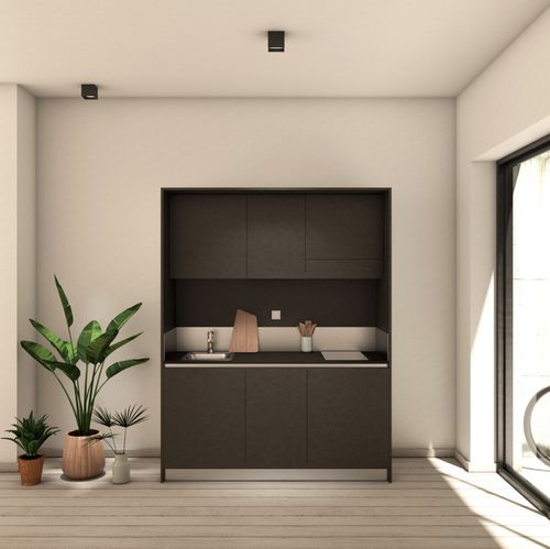 Mini cuisine moderne - ARIA 164 169 - MiniCucine.com - compacte / en mélaminé / monobloc