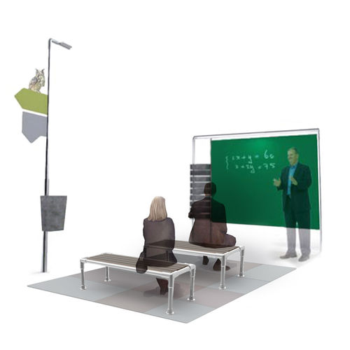 Banc public contemporain - KAGP110 - Kreal - en bois / en aluminium
