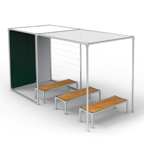 Banc public contemporain - KAGP108 - Kreal - en bois / en aluminium / sans dossier