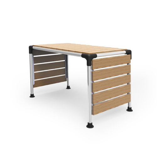 Table contemporaine - KAGP061 - Kreal - en aluminium / avec piètement en aluminium / rectangulaire