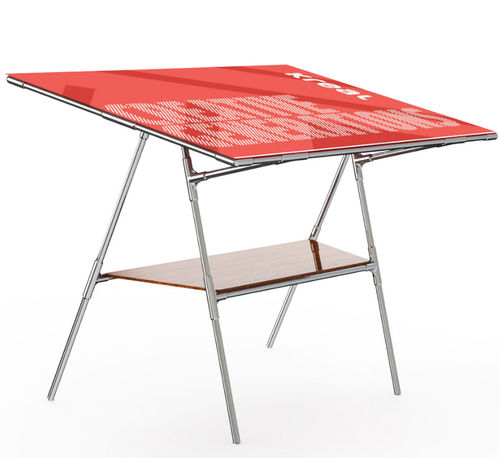 Table contemporaine - KAGP104 - Kreal - en aluminium / avec piètement en aluminium / rectangulaire