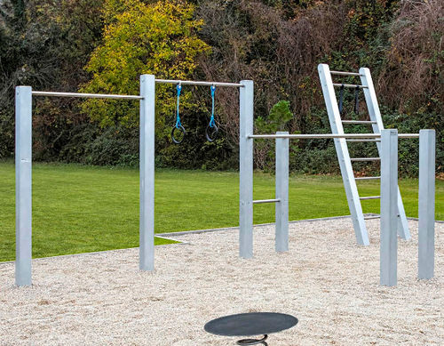 Barre de traction triple - KGSF008  - Kreal - en aluminium / d'extérieur / pour parcours de santé