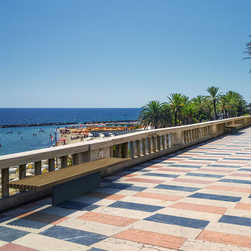 Banc public contemporain - MINIMAL  - THE ITALIAN LAB SRL - en bois exotique / en tôle d'acier