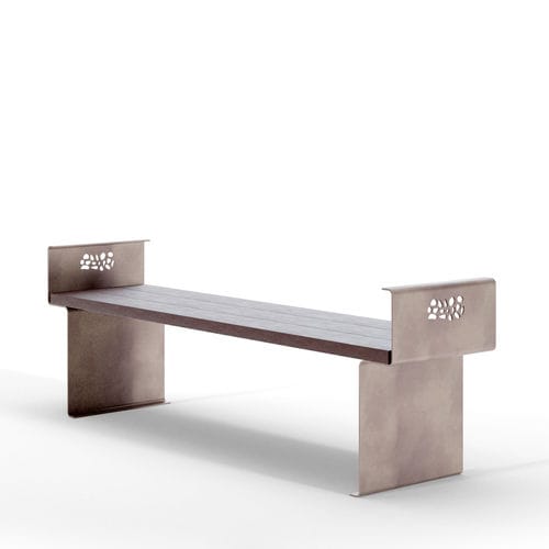 Banc public contemporain - CLAPS SEAT RECY - THE ITALIAN LAB SRL - en acier galvanisé / en plastique recyclé / sans dossier