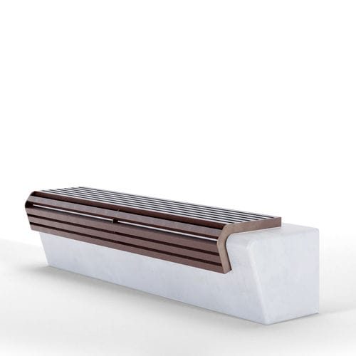 Banc public contemporain - FLAT 1 SEAT RECY - THE ITALIAN LAB SRL - en acier galvanisé / en plastique recyclé / sans dossier