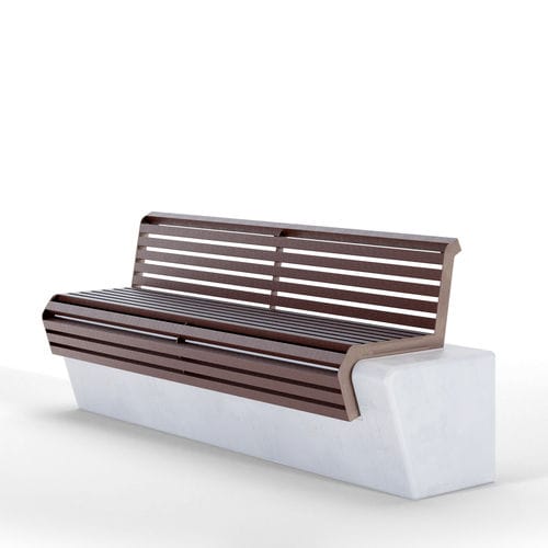Banc public contemporain - FLAT 1 RECY - THE ITALIAN LAB SRL - en plastique recyclé / avec dossier / sans accoudoirs