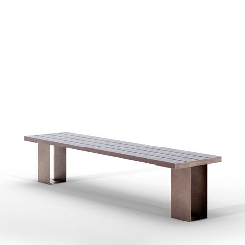 Banc public contemporain - LIBERTY RECY seat - THE ITALIAN LAB SRL - en tôle d'acier / en plastique recyclé / sans dossier