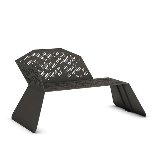 Banc public contemporain - EGO A - THE ITALIAN LAB SRL - en acier galvanisé / en acier à revêtement par poudre / avec dossier