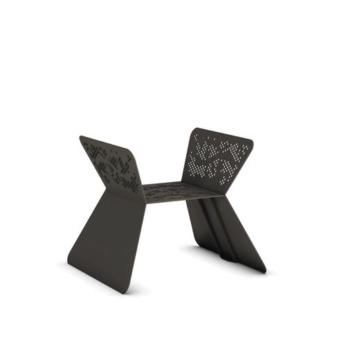 Banc public contemporain - EGO F - THE ITALIAN LAB SRL - en acier galvanisé / en acier à revêtement par poudre / avec accoudoirs
