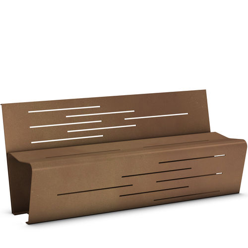 Banc public contemporain - MAC - THE ITALIAN LAB SRL - en tôle d'acier / avec dossier / sans accoudoirs