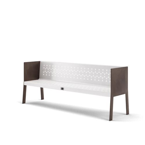 Banc public contemporain - MALL ELES - THE ITALIAN LAB SRL - en acier galvanisé / en acier à revêtement par poudre / en tôle d'acier