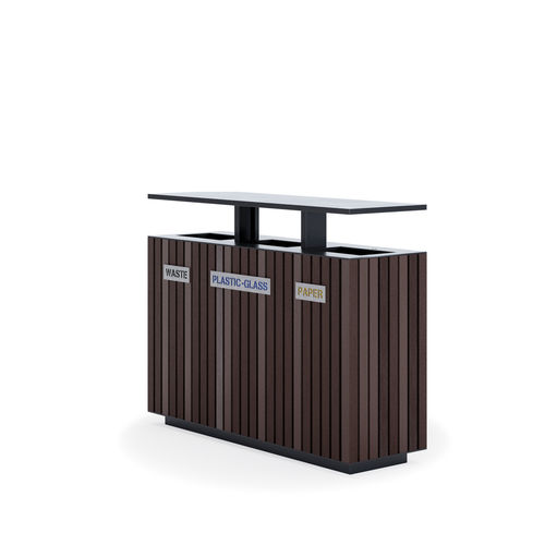 Poubelle publique - RETRÒ MULTI RECY - THE ITALIAN LAB SRL - de tri sélectif / en tôle d'acier / en plastique recyclé