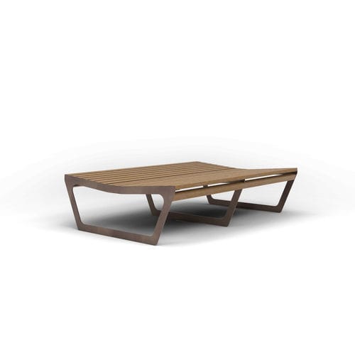 Banc public contemporain - WOODY TWINS RELAX - THE ITALIAN LAB SRL - en bois composite / en acier / WPC