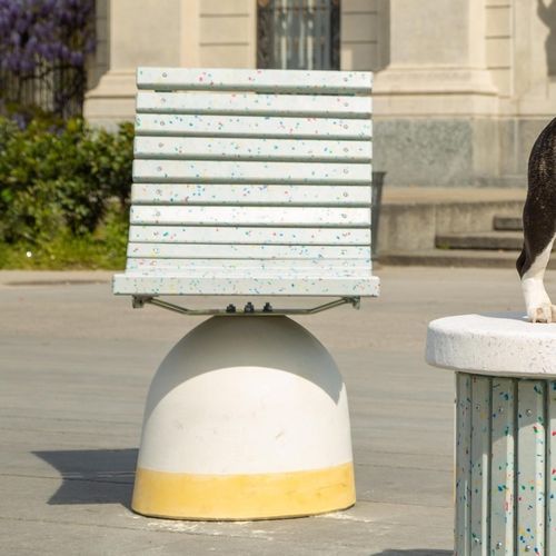 Chaise contemporaine - LUXURY - THE ITALIAN LAB SRL - urbaine / en tôle d'acier / en plastique recyclé