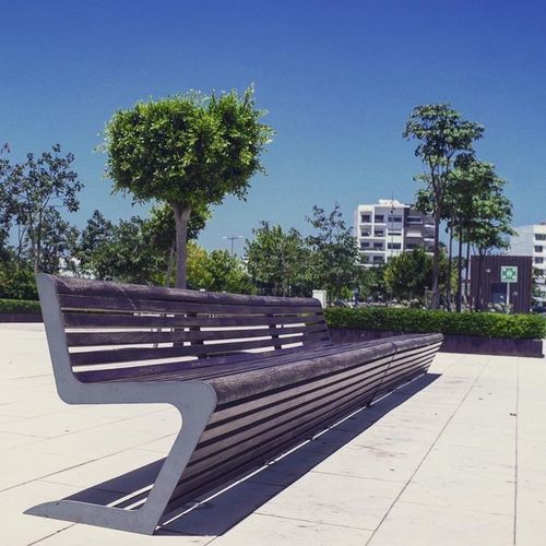 Banc public contemporain - WOODY RECY - THE ITALIAN LAB SRL - en plastique recyclé / en acier galvanisé / en acier inoxydable