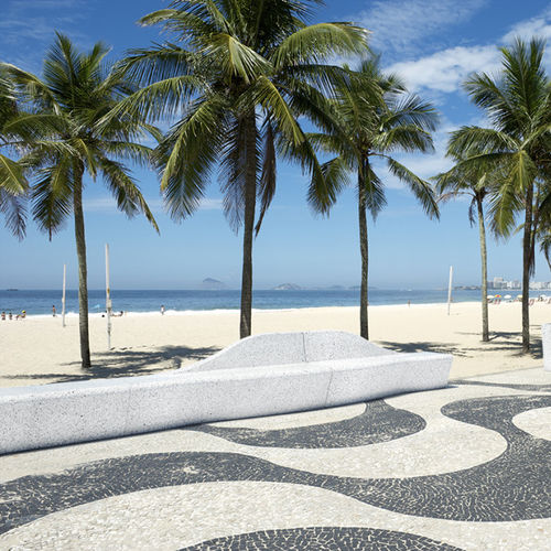 Banc public contemporain - SEA - THE ITALIAN LAB SRL - en béton à haute performance / avec dossier / modulaire