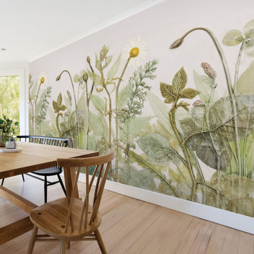 Papier peint contemporain - RD-1 DAISY - AREA environments - en lin / en vinyle / à fleurs